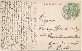 1913 Pozsony, Pressburg, Bratislava; Stefánia út / street + SUSINE GJURGJSENOVAC bélyegző