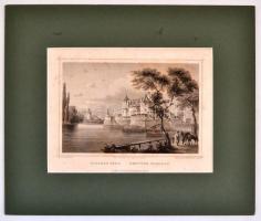 cca 1840-1860 Ludwig Rohbock (1820-1883)- J. M. Kolb-Knopfmacher: Fogaras vára, Festung Fogaras, Pes...