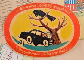 Vegyes papírrégiség tétel, közte matrica, sorsjegy,útiköltség-igazolány, italcímkék