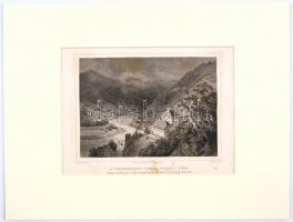cca 1840-1860 Ludwig Rohbock (1820-1883)-J.Falkner: A Verestorony-szoros, nyugati vége, Der Rothe-Th...