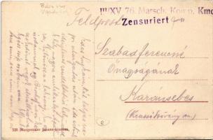 Tiszaistvánfalva, Backi Jarak; községháza / Gemeindehaus / town hall + "III/XV 76. Marsch. Komp...