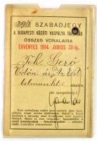 1914 Gerő Ödön (1863-1939) műkritikus, újságíró, az Est napilap belmunkatársának fényképes 290. sz.s...