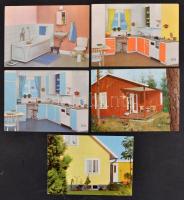 cca 1970 Skandináv lakáskultúra, 5 db reklámnyomtatvány