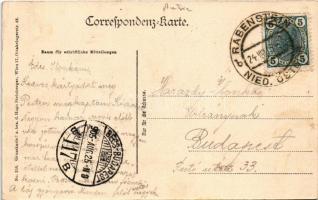 1905 Rabenstein an der Pielach, Gruss aus... Musterschutz H.S. Art Nouveau + "BÉCS-BUDAPEST 117...