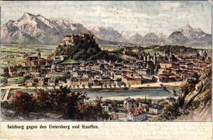 1904 Salzburg gegen den Untersberg und Stauffen s: F. Kulstrurik (EK)