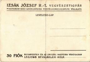 Mickey Mouse in cowboy costume. Klösz early Disney art postcard (Izsák József Rt. vegyészeti gyár) s...