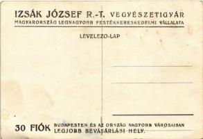 Mickey Mouse playing football. Klösz early Disney art postcard (Izsák József Rt. vegyészeti gyár) s:...