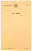 1939 M. Kir. Rendőrség Budapesti Főkapitányságának  jelentése, 3 db, egyik kitöltetlen