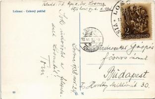 1938 Losonc, Lucenec; látkép, zsinagóga / general view with synagogue + "1938 Losonc visszatért...