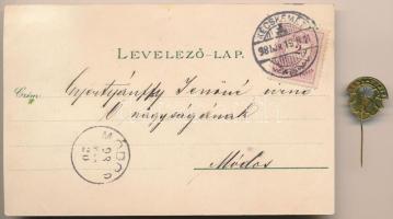 1898 Kecskemét, Katolikus gimnázium, városi színház és villanytelep, M. kir. földmíves iskola. Feket...