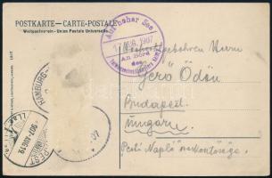 1907 Pogány Móric (1878-1942) magyar építész, urbanista, egyetemi tanár; grafikusművész üdvözlőlapja...