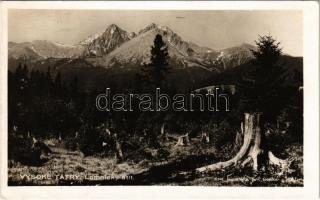 1940 Tátra, Magas-Tátra, Vysoké Tatry; Lomnicky stít / Lomnici-cúcs / mountain peak