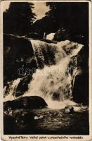 1931 Tátra, Magas-Tátra, Vysoké Tatry; Velky potok u prostredního vodopádu / vízesés / waterfall (kopott sarkak / worn corners)