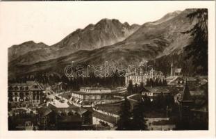 1939 Tátrafüred, Ótátrafüred, Altschmecks, Stary Smokovec (Tátra, Magas Tátra, Vysoké Tatry); látkép, szálloda / general view, hotel