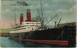 1907 Fiume, Rijeka; Caronia kivándorlási hajó a kikötőben / Cunard Line S Caronia / immigration ship at the port (EK)