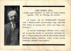 Lord Robert Cecil. A Magyar Nemzeti Szövetség kiadása / Hungarian irredenta (fl)