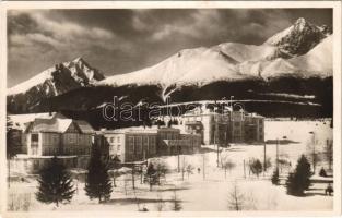 1932 Tátra, Matlárháza, Tatranské Matliare (Magas-Tátra, Vysoké Tatry); szálloda télen / hotel in winter