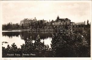 Tátra, Magas-Tátra, Vysoké Tatry; Csorba-tó, szálloda / Strbské pleso / hotel, lake (fl)