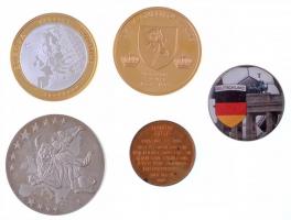 5db-os vegyes emlékérem tétel, közte "Diana - a színek királynője - Diana Frances Spencer 1961-...