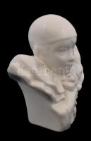 Porcelán harlekin fej, jelzés nélkül, apró kopásnyomokkal, 15,5 cm
