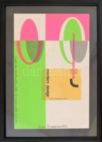 Modern design kiállítási plakát, Musée des arts décoratifs, Louvre, 1973, üvegezett keretben, 28,5x1...