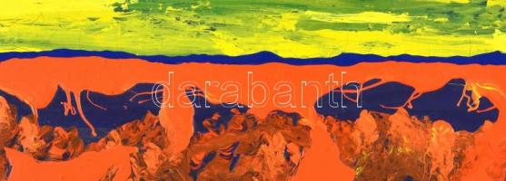 Czibor Ildikó (1969- ): Horizont. Olaj, farost, jelzett, 30×40 cm