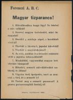 cca 1934 Ferenczi Zsigmond: A.B.C.: Magyar tízparancs! Kolozsvár/Cluj, 1934, Minerva Rt., a széle kissé szakadt