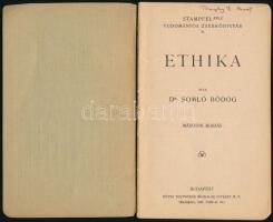 Dr. Somló Bódog: Ethika. Stampfel-féle Tudományos Zseb-könyvtár 59. Második kiadás. Bp., 1900, Révai...
