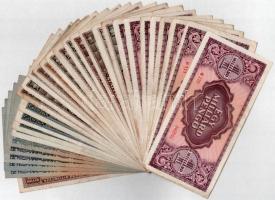 Vegyes 30db-os inflációs pengő bankjegy tétel T:III,III-