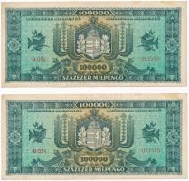 1946. 100.000MP (2x) közeli sorszámok T:II fo.
Adamo P30