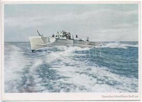 Deutsches Schnellboot läuft aus. Carl Werner PK-Aufn. Kriegsber. Augst / WWII German Navy E-boat