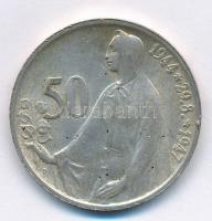 Csehszlovákia 1947. 50K Ag "Szlovák felkelés" T:2 patina ph. Czechoslovakia 1947. 50 Korun Ag "Slovak uprising" C:XF edge error patina Krause KM#24