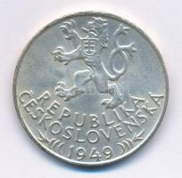 Csehszlovákia 1949. 100K Ag "A jihlavai bányászati privilégiumok 700. évfordulója" T:1-
C...