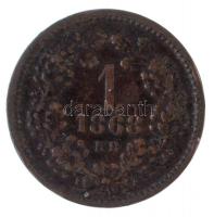 1868KB 1kr Cu "Angyalos címer" T:2 Adamo M4.1