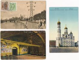 12 db RÉGI orosz képeslap: több Moszkva / 12 pre-1945 Russian town-view postcards: many Moscow