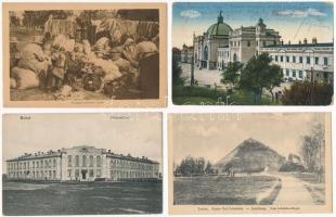 8 db RÉGI külföldi képeslap: lengyel és ukrán / 8 pre-1945 European town-view postcards: Polish and Ukrainian