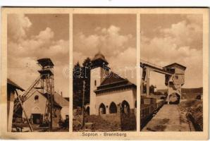 1933 Sopron, Brennbergbánya, Bányász templom, Sopron-akna, szénosztályozó. Özv. Krausz Józsefné kiadása (EK)