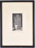 Vén Zoltán (1941-): A kékszakállú herceg vára. Rézkarc, papír, jelzett, művészpéldány EA XIII/XV, aj...