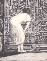 Vén Zoltán (1941-): A kékszakállú herceg vára. Rézkarc, papír, jelzett, művészpéldány EA XIII/XV, aj...