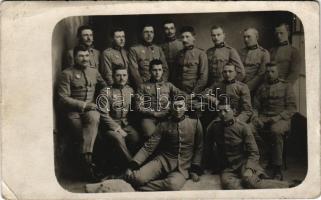 1911 Osztrák-magyar katonák csoportképe / Austro-Hungarian K.u.K. military, group of soldiers. photo (EB)