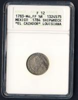 Mexikó 1873. 1/2R Ag hajóroncsból származó érme T:3/3- Vákumcsomagolásban!