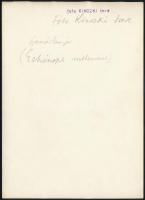 cca 1934 Kinszki Imre (1901-1945) budapesti fotóművész hagyatékából, pecséttel jelzett, aláírt vinta...