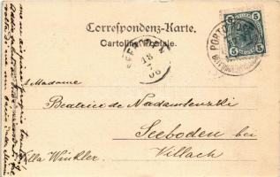 1906 Piran, Pirano; Porto esterno, Riva Dante / port, quay, sailing vessels, boats