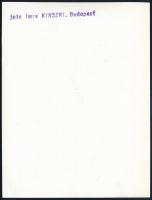 cca 1936 Kinszki Imre (1901-1945) budapesti fotóművész hagyatékából, pecséttel jelzett, vintage fotó...