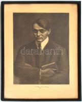 Czigány Dezső festménye után: Ady Endre portréja. Ofszet nyomat, papír, jelzett a nyomat alatt nyomt...