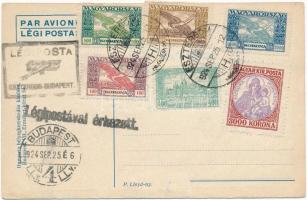 1924 Budapest, I. Magyar Filatelista Nap, Esztergomi posta repülés / 1st Hungarian Philatelist Day s...
