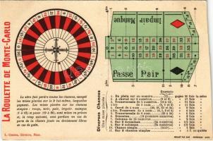 Monte Carlo, La Roulette de Monte-Carlo. L. Gross libraire / casino advertising card (cut)