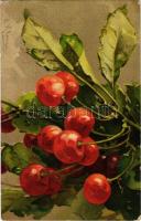 Still life with fruits. G.O.M. 1612. litho s: C. Klein (EK)