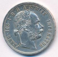 Ausztria 1879. 1Fl Ag Ferenc József technológiai hibás veret (verőtő-repedés) T:1-,2 Austria 1879. 1 Florin Ag Franz Joseph technological error (die error) C:AU,XF Krause KM#2222