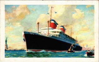SS America, American-Flag luxury liner of the United States Lines (fl)